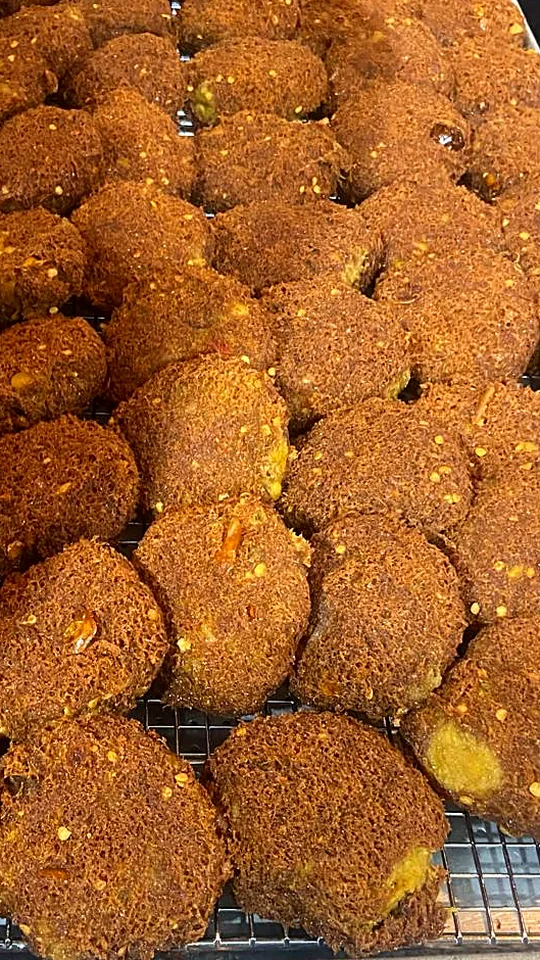Shami kababs on a cooling rack